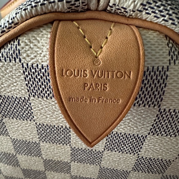 SOLD - mint 2011 Louis VUITTON 35 SPEEDY DAMIER AZUR - Picture 9 of 14